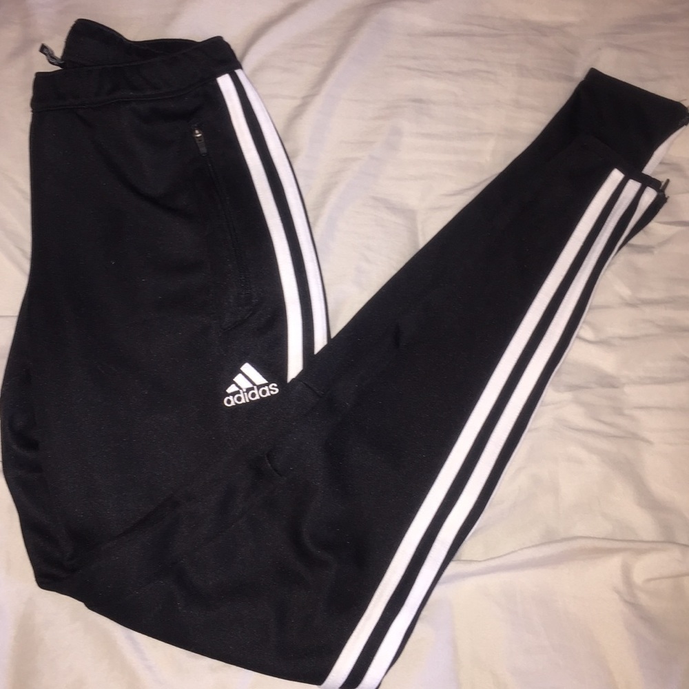 Black soccer adidas pants